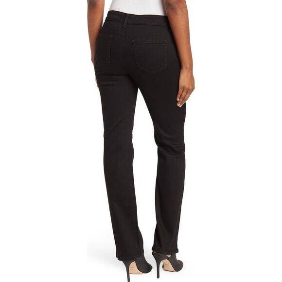 NYDJ Women's Marilyn Straight Black Denim Jean Sz 12 - Picture 4 of 10